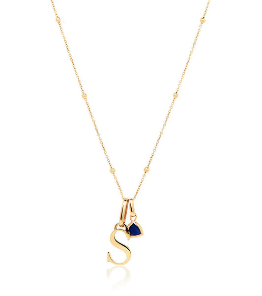 Serein Initial & Birthstone Necklace